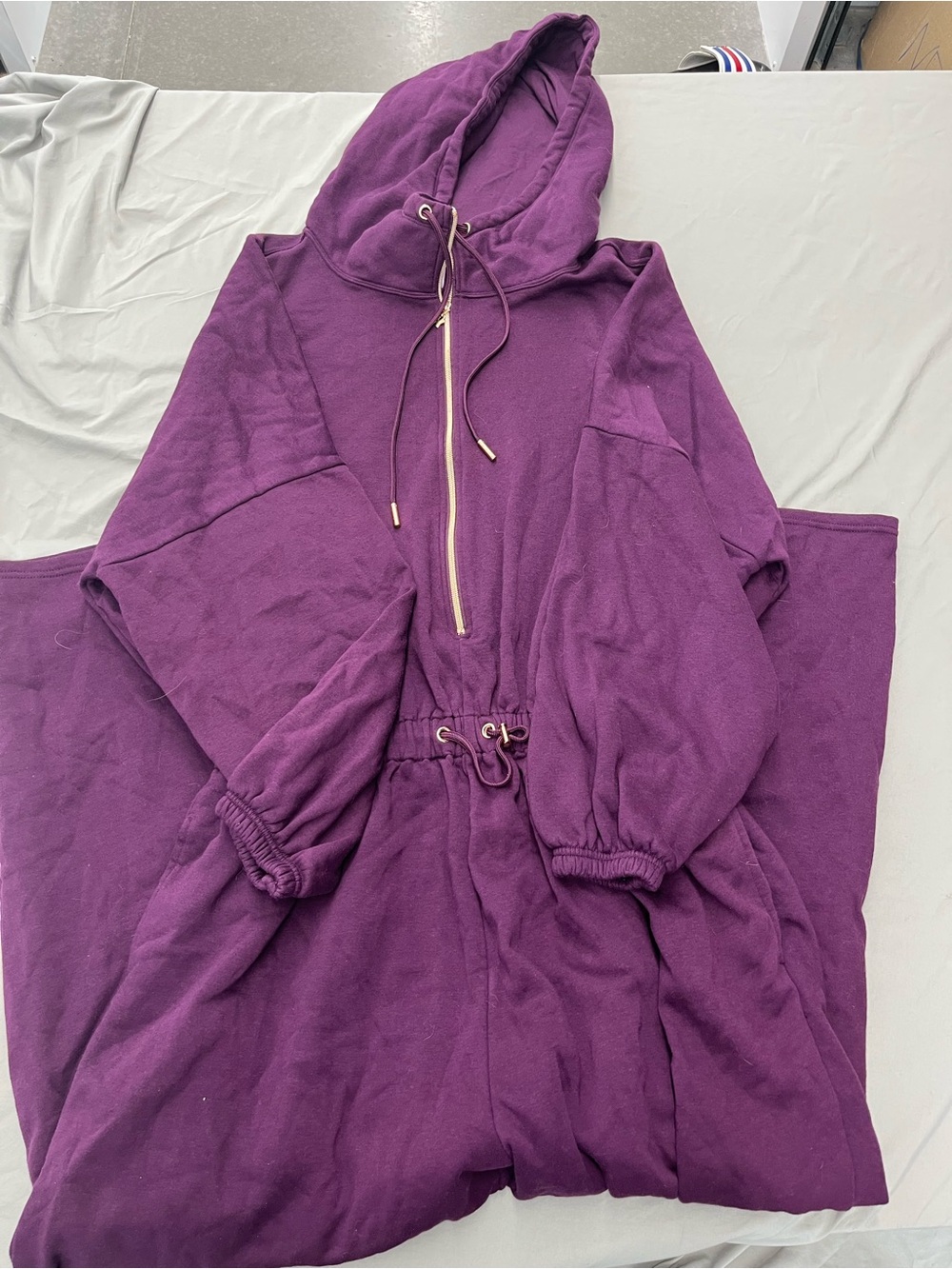 Savage X Fenty Purple Hooded Half-Zip Jumpsuit Women’s Size 12-14